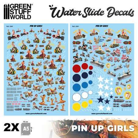 pin up application|pin up girl waterslide decals.